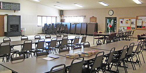 Main hall in Wautoma Senior Center