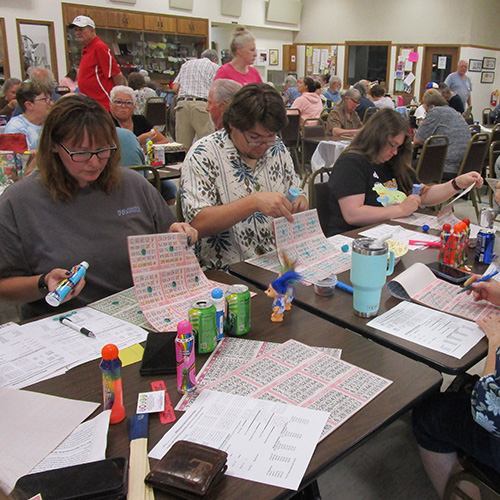 People playing bingo