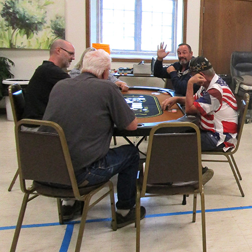 People playing Texas Hold'em