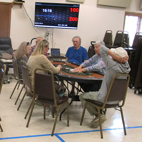 People playing Texas Hold'Em
